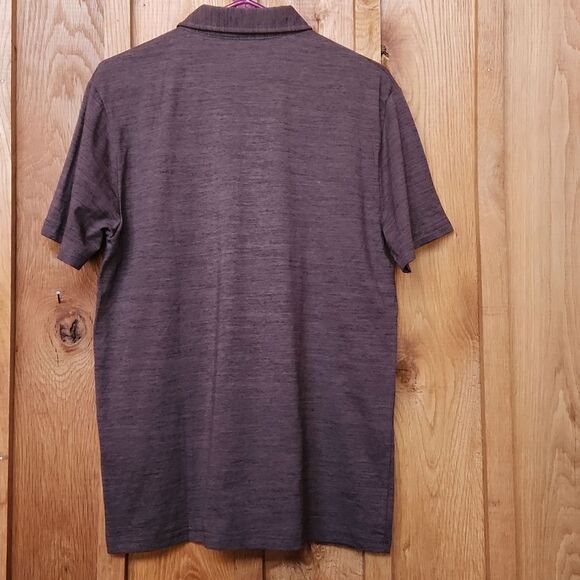 Julian & Mark Short Sleeve Preppy Polo Shirt, Medium, Brown & Black - Picture 2 of 7